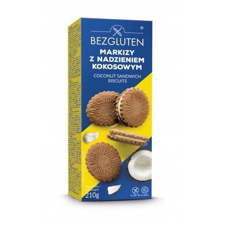 Biscuiti fara gluten cu crema de cocos x 210g Bezgluten