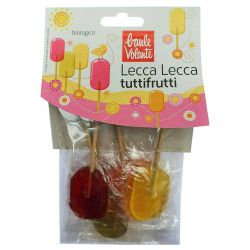 Acadele bio cu fructe Lollypops x62.5g Baule Volante