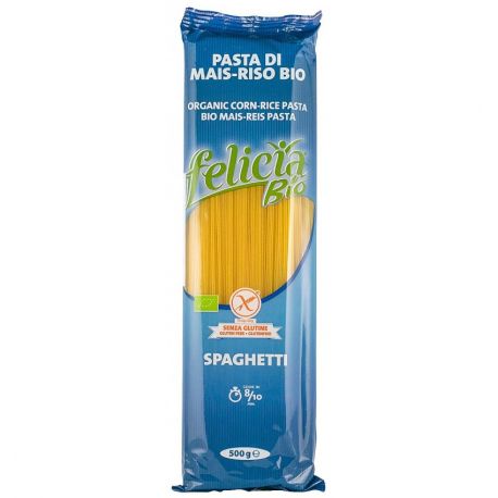 Spaghetti BIO din faina de malai si orez fara gluten x 500g Felicia