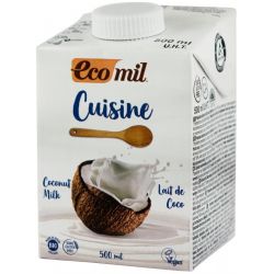 Crema vegetala bio pentru gatit pe baza de cocos x 500ml Ecomil Cuisine