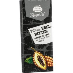 Ciocolata amaruie bio cu miez din boabe de cacao 72% cacao x 40g Liebhart's Amore Bio