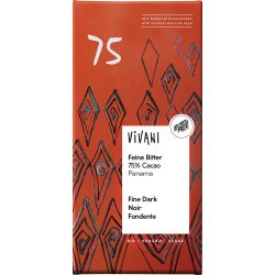 Ciocolata amaruie fina cu 75% cacao Panama x 80g Vivani