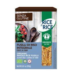 Fusilli de orez integral fara gluten x 250g Rice Rice